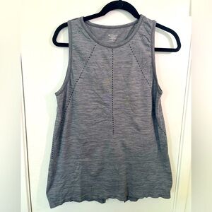 Athleta grey workout top - flyaway back women’s size L